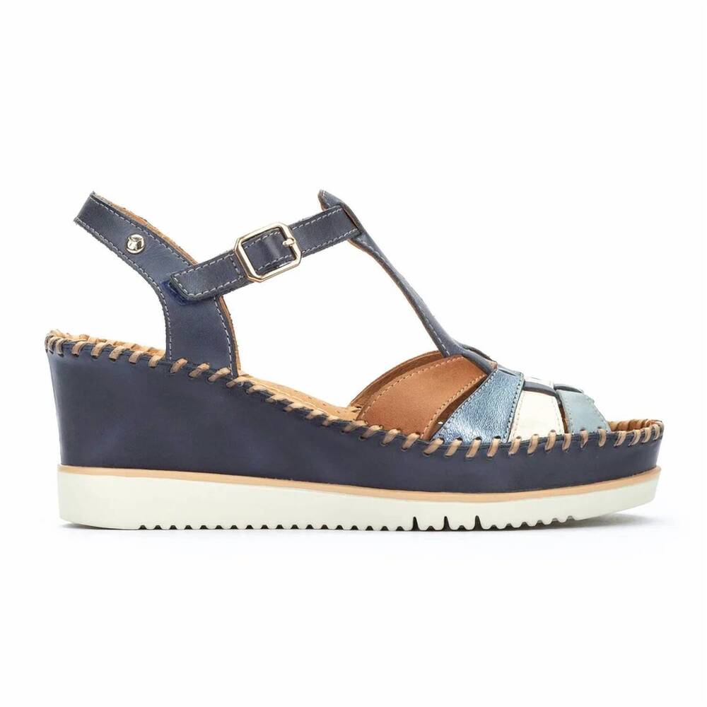 NEW PIKOLINOS women's aguadulce wedge sandals in pacific